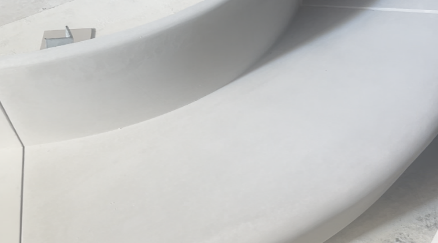 武漢商場水磨石GRC坐凳造型工程