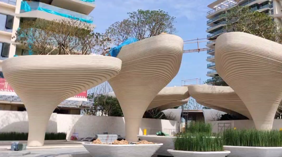 海南三亞海棠灣景觀GRC柱子造型工程案例 海南三亞海棠灣景觀GRC柱子造型工程案例