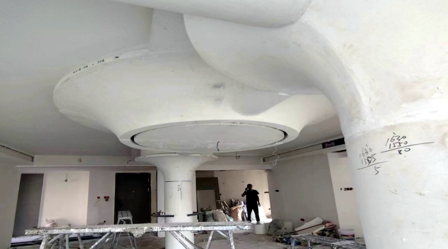 GRG構件安裝現(xiàn)場