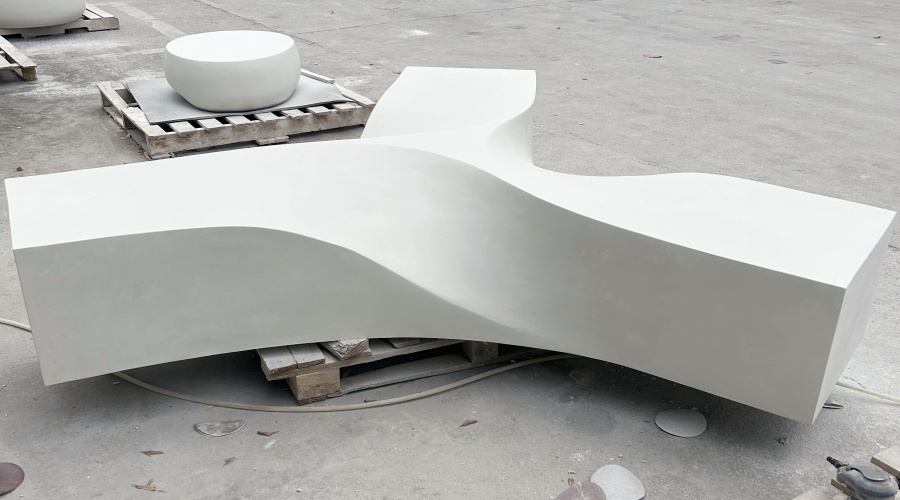 UHPC/GFRC坐凳樹池草階檔墻